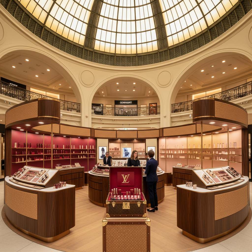 Louis Vuitton inaugure un corner beauté de 40 m² aux Galeries Lafayette Haussmann