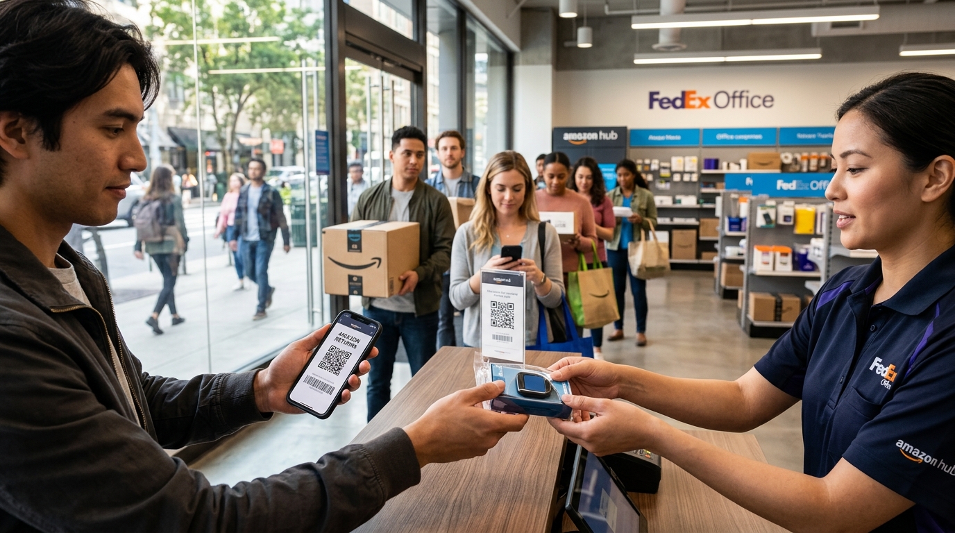 Amazon étend son programme de retours gratuits avec FedEx Office : plus de 10 000 points de dépôt aux États‑Unis