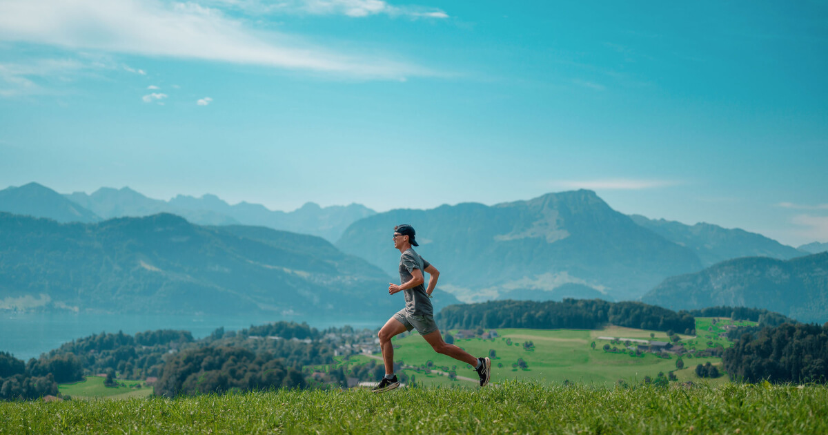 Sparks cross country athletes training in the Swiss Alps