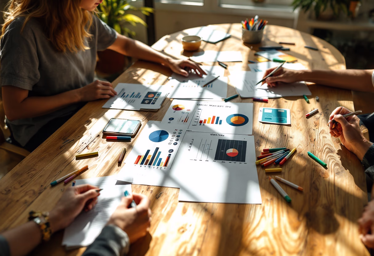 image of a digital marketing strategy board (for a social media and communication)