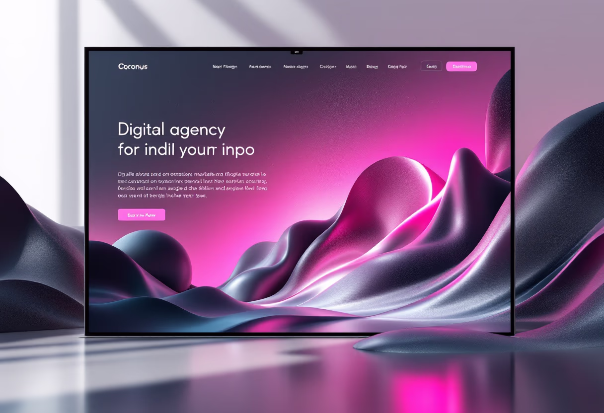[digital project] image of a website homepage for a digital marketing & advertising agency without devices