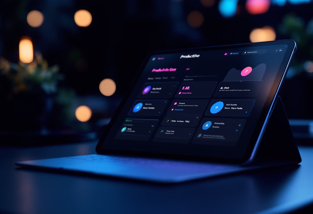 interface screenshot of the software interface (for a productivity tools business)