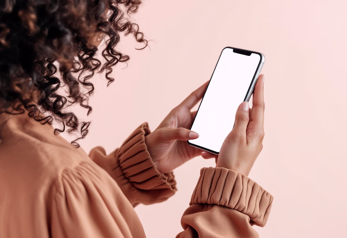 [interface] image of person using a mobile banking app (for a fintech company)