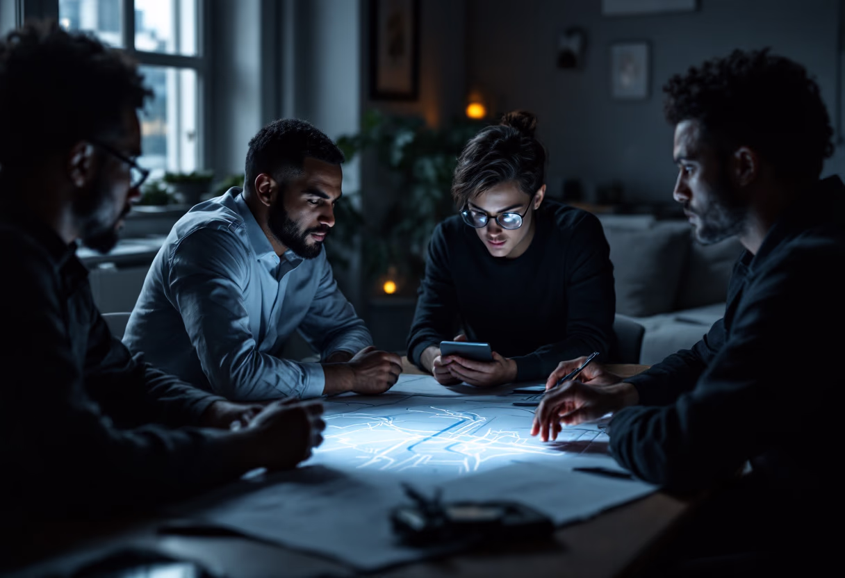 image of an office collaboration scene (for a mobility and transportation)