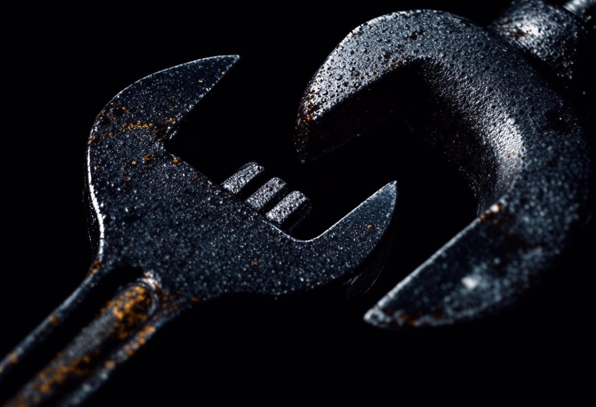 [background image] image of plumbing tools closeup (for a plumbing service)