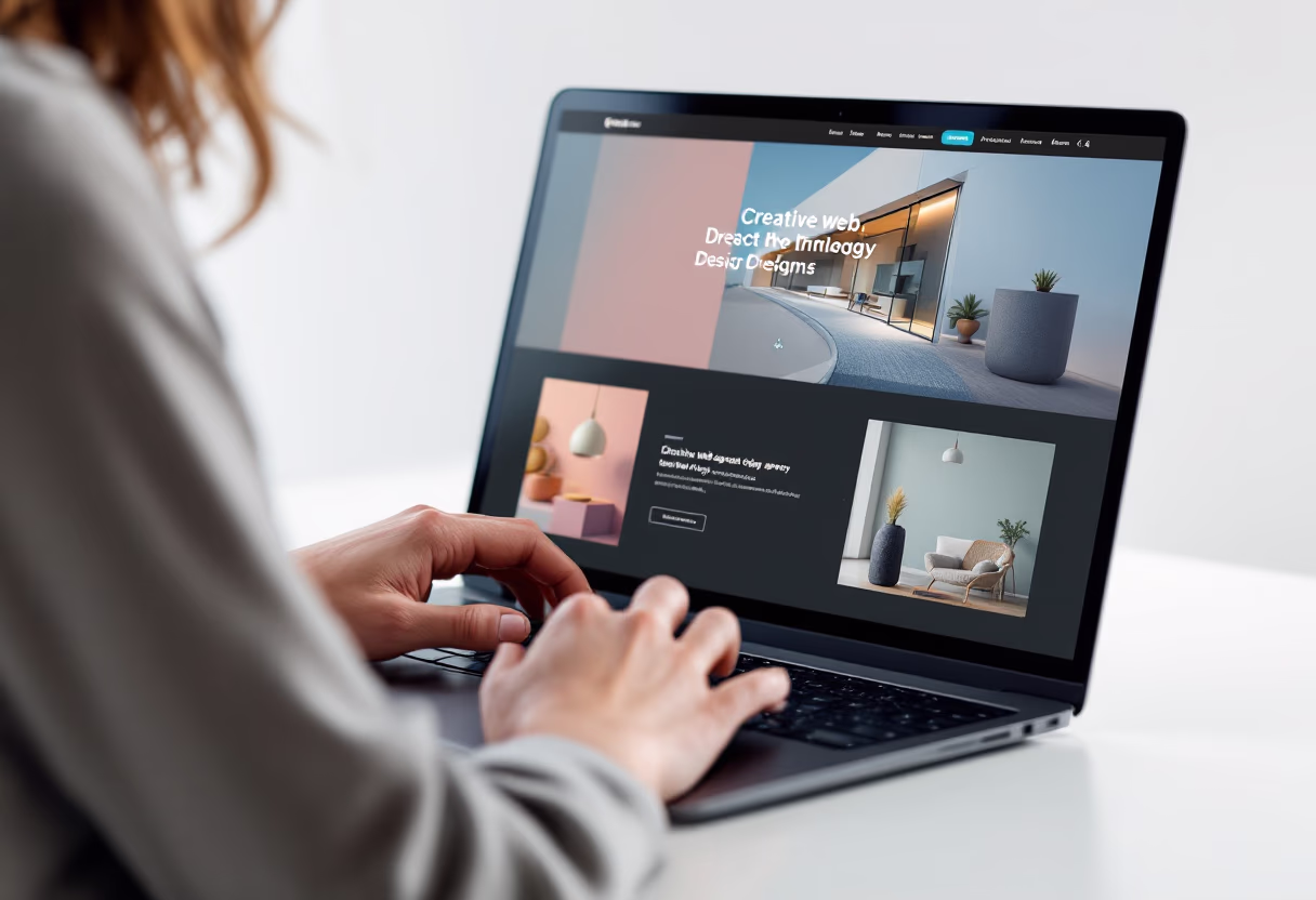 image of website on a laptop (for a web design agency)