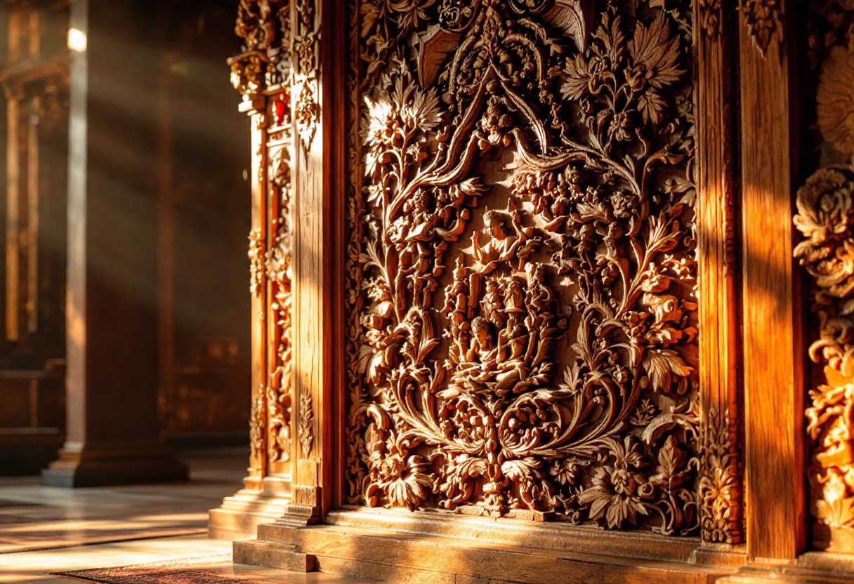 image of interior details (for a buddhist monasteries & temple)