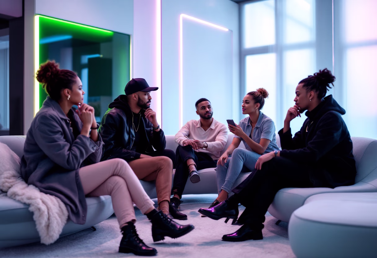 image of a team meeting