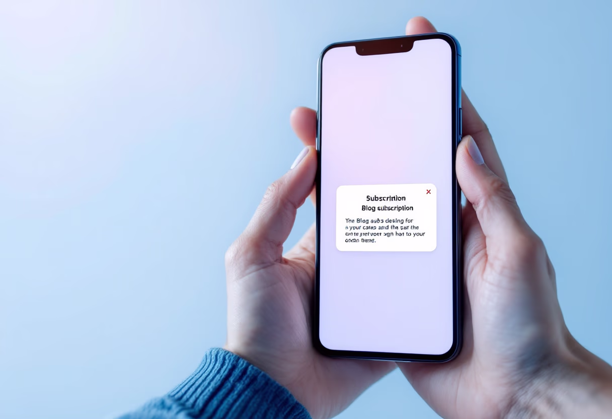 image of blog subscription (for a direct-to-consumer electronics brand)