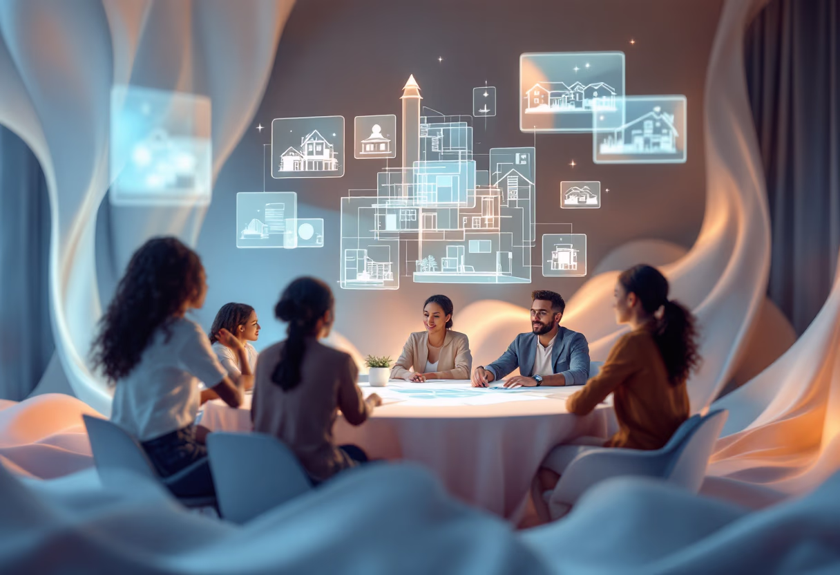 image of individuals using real estate tech