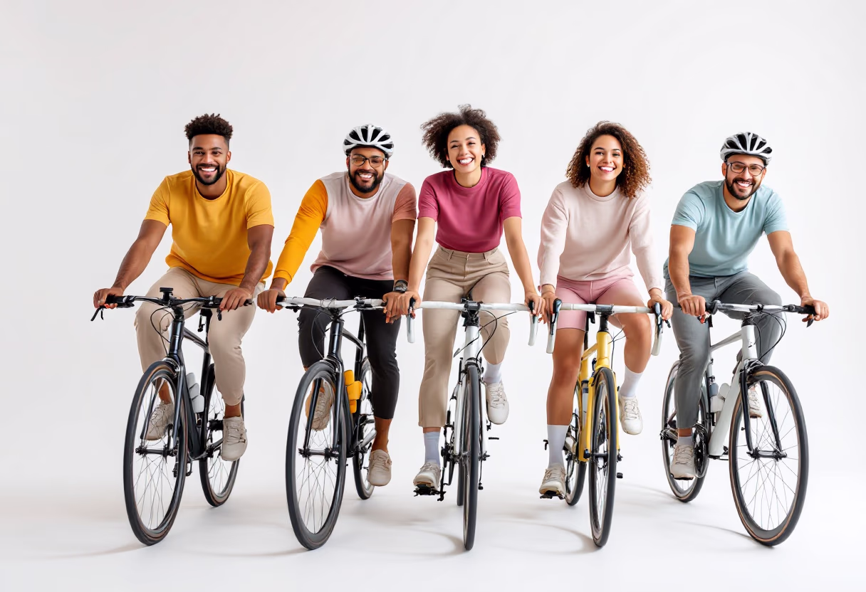 image of cycling community event (for a bicycle shop)