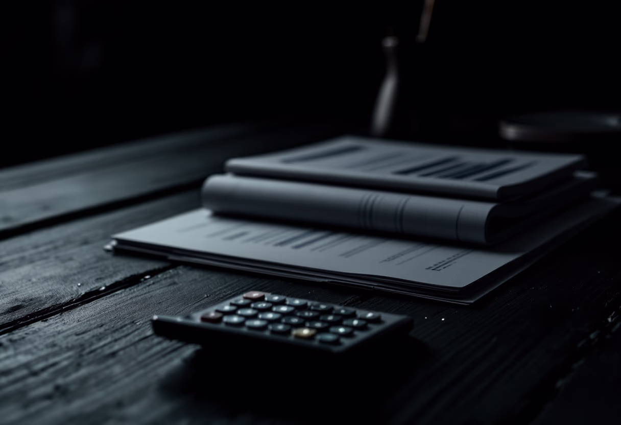 image of financial reports being reviewed for a restaurant