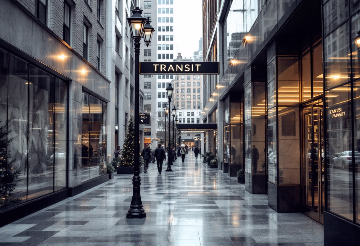 Pedestrian retail and commercial district