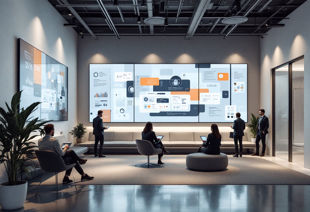 image of a business setting with digital devices (for a b2b saas)