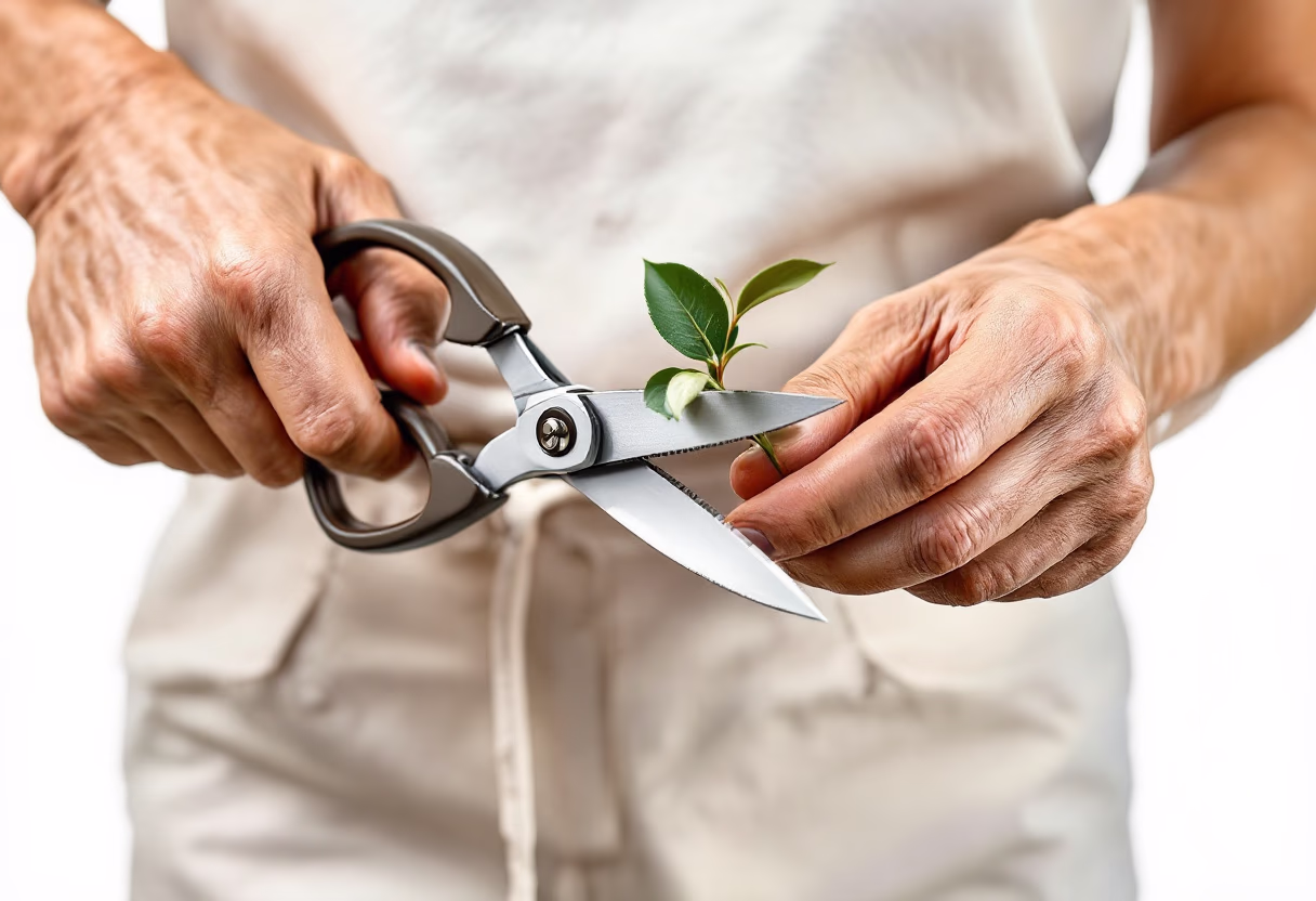 image of individual landscaper with tools