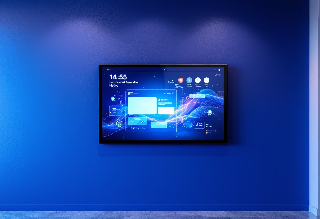 interactive educational tool on wall mount
