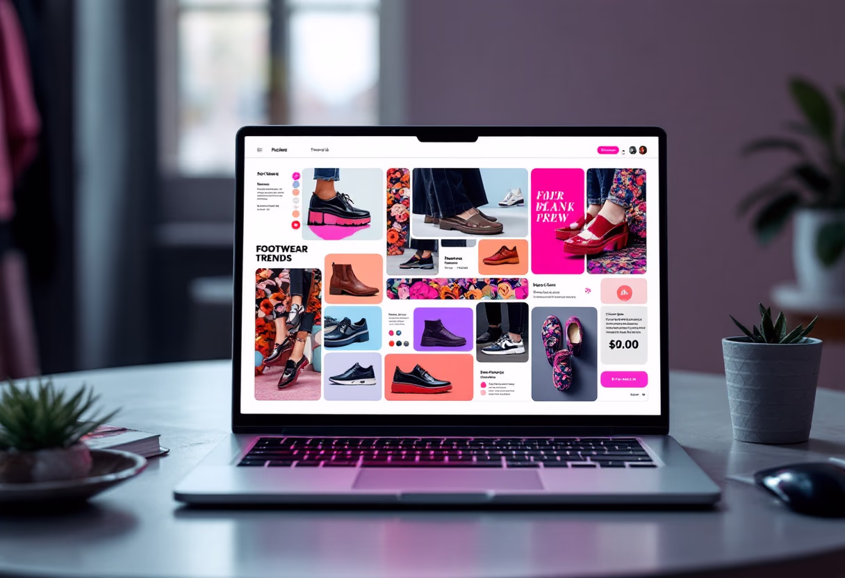[digital project] image of fashion trends featuring footwear (for a footwear store)