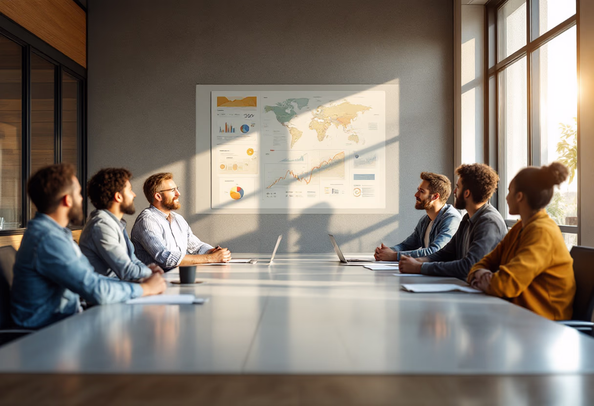 image of logistics planning session (for a trucking company)