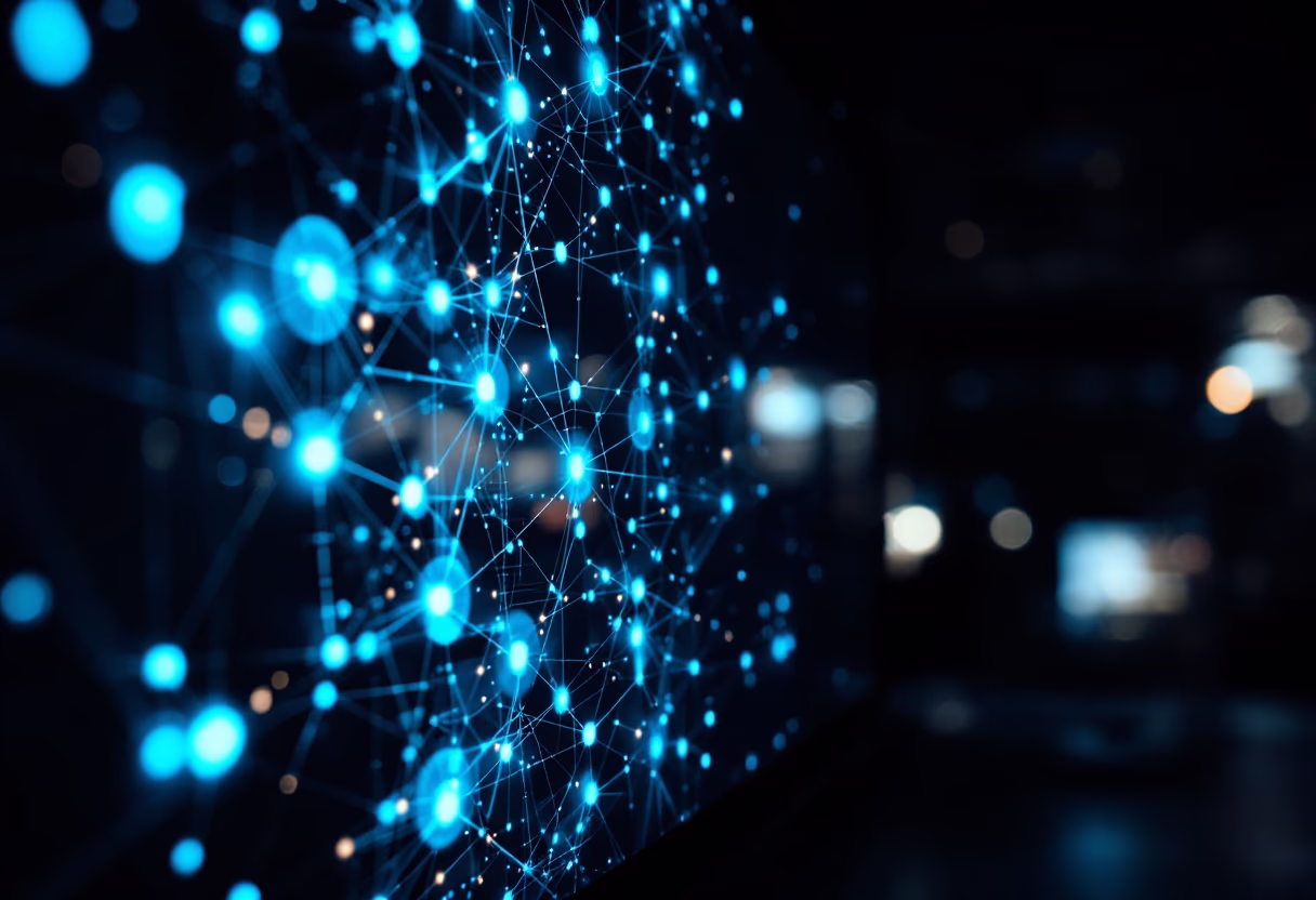 image of network connections on a screen
