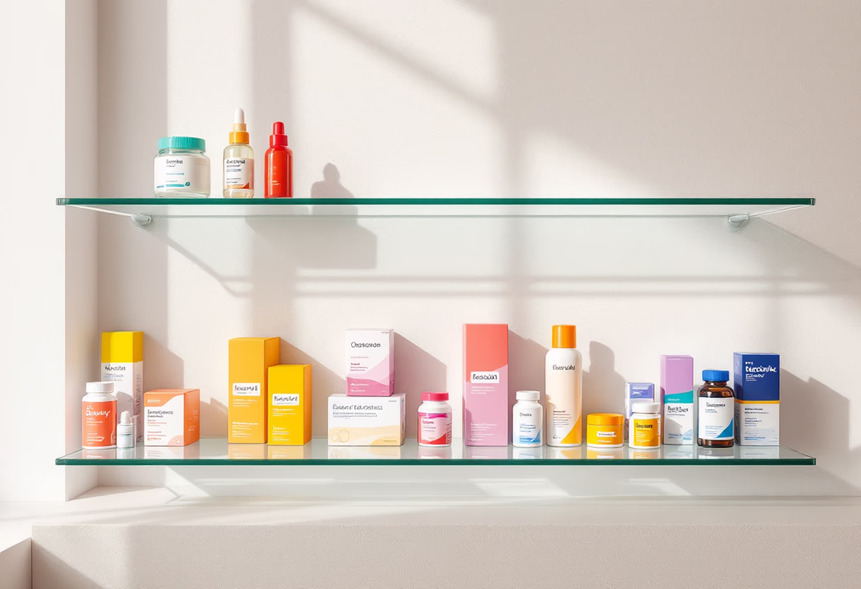 image of over-the-counter medicines for a pharmacy