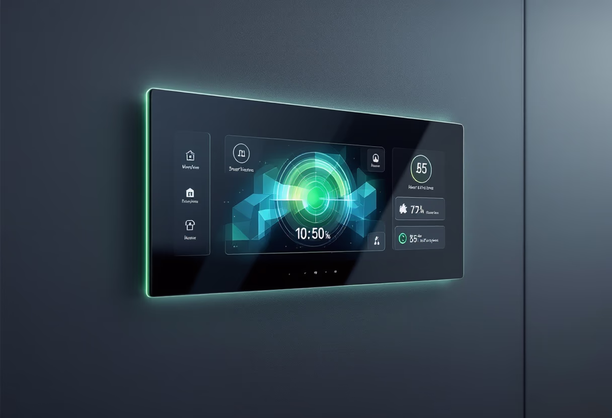 smart interface panel in home setting