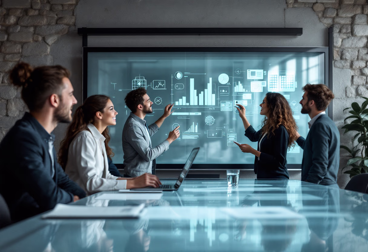 image of students collaborating on a project (for a edtech)