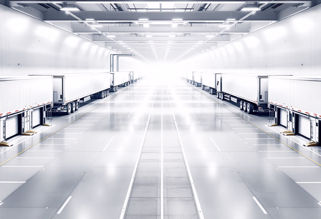 [background image] image of logistics hub (for a trucking company)