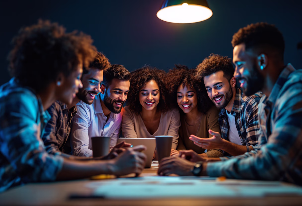 image of diverse group collaboration (for a hr tech)