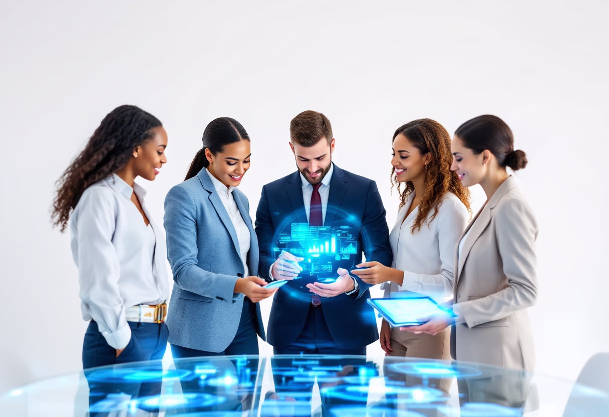 image of a business meeting (for a data analytics and business intelligence)