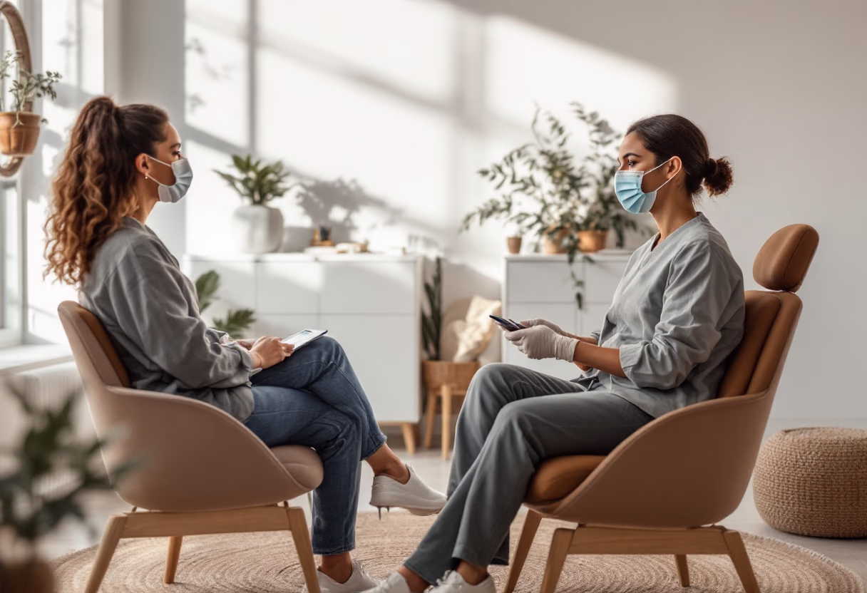 image of a dentist with a patient