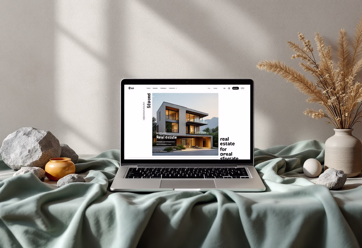 image of a laptop on a desk [real estate tech]