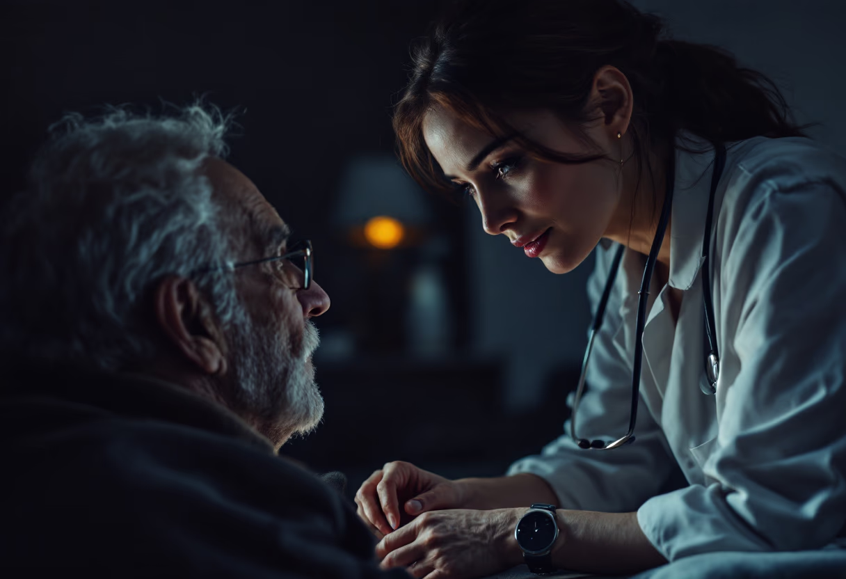 image of a doctor talking to a patient