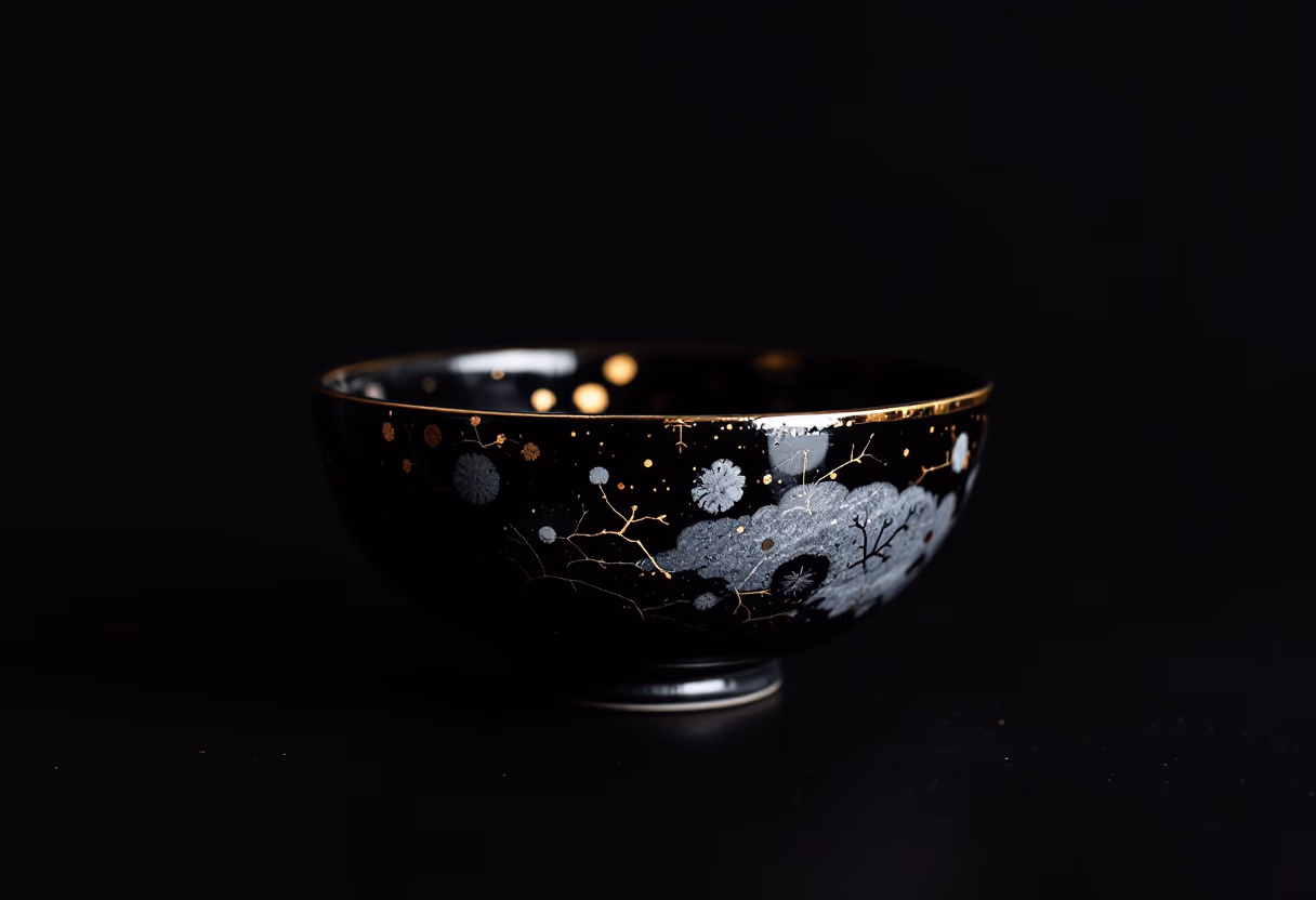 image of painted bowl (for a ceramic studio)