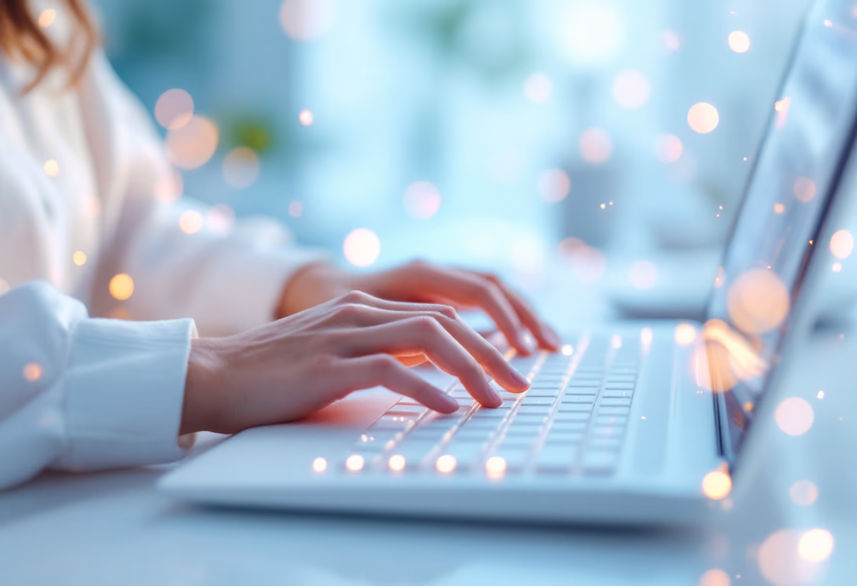 image of someone typing on a keyboard (for a b2b saas)